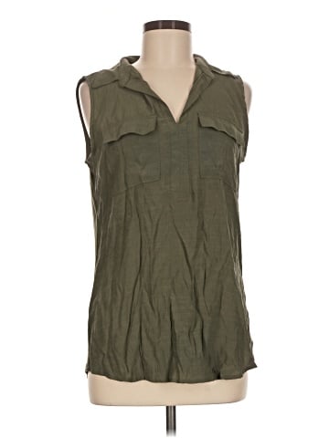 Notations Sleeveless Button-Down Shirt (view 1)