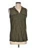 Notations Green Sleeveless Button-Down Shirt Size M - photo 1