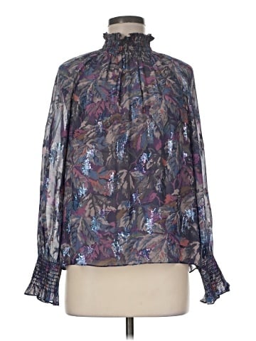 Rebecca Taylor Long Sleeve Silk Top (view 1)