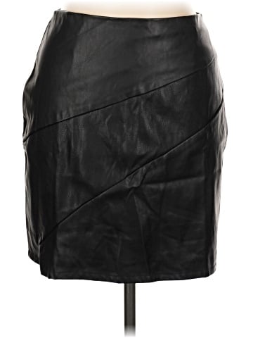 Krisa Faux Leather Skirt (view 1)