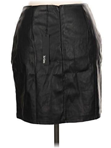 Krisa Faux Leather Skirt (view 2)