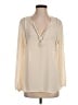 J.Crew 100% Polyester Ivory Long Sleeve Blouse Size 4 - photo 1