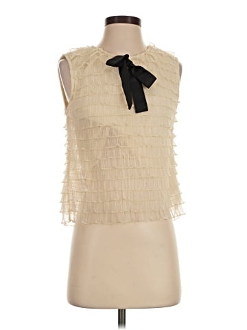 Blue Tassel Sleeveless Blouse (view 1)