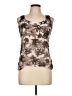 Bongo 100% Polyester Brown Sleeveless Blouse Size L - photo 1