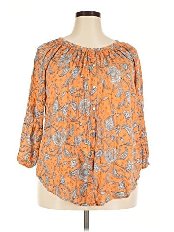 Chaps 3/4 Sleeve Blouse (view 1)