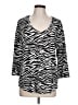 Chico's Black 3/4 Sleeve Top Size L - photo 1