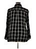 Old Navy 100% Rayon Plaid Black Long Sleeve Button-Down Shirt Size XXL - photo 2