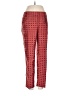 J.Crew Collection 100% Silk Print Red Silk Pants Size 4 - photo 1