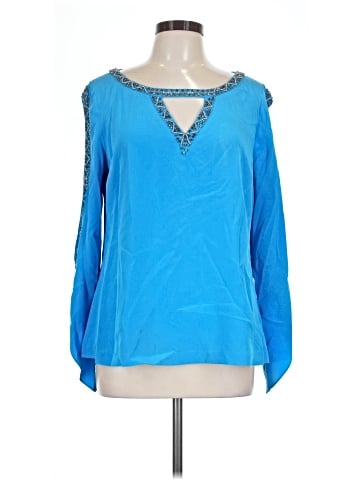 Madison Marcus Long Sleeve Silk Top (view 1)