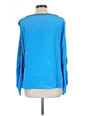 Madison Marcus Long Sleeve Silk Top (view 2)
