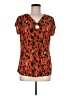 Cato Orange Short Sleeve Blouse Size M - photo 1