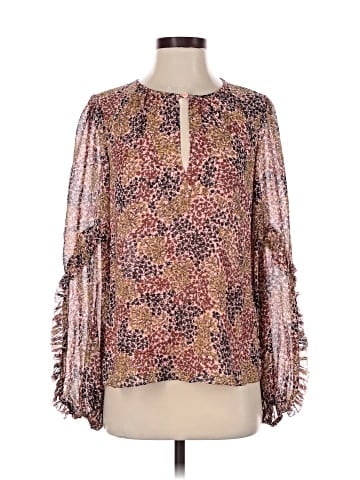 Joie Long Sleeve Silk Top (view 1)