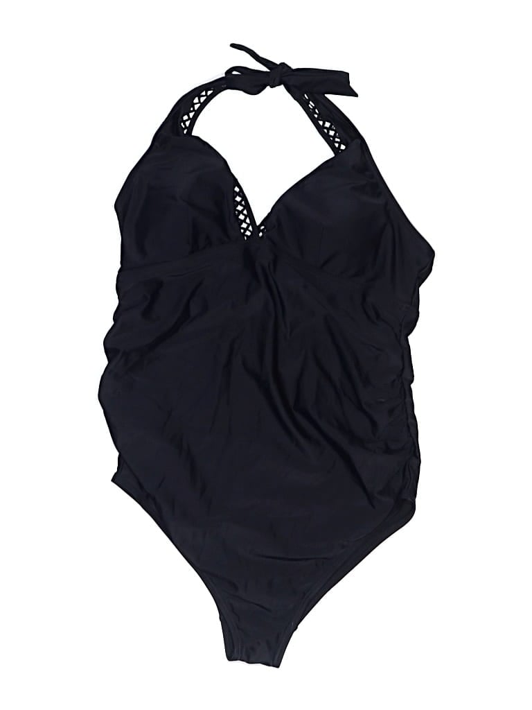 Pre-owned Pink Blush One Piece Swimsuit In Black