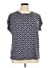 Notations Blue Short Sleeve Blouse Size 1X - photo 1
