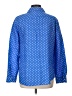 Talbots 100% Linen Polka Dots Blue Long Sleeve Button-Down Shirt Size L - photo 2