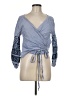 Zara Basic Blue 3/4 Sleeve Blouse Size M - photo 1