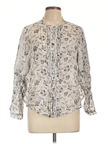 Wrap 3/4 Sleeve Blouse (view 1)