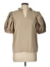 Glam Tan Short Sleeve Blouse Size L - photo 1