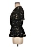 Eclair Black Short Sleeve Blouse Size M - photo 5