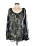 Venezia 100% Polyester Silver Blue Long Sleeve Blouse Size 18 - 20 Plus - photo 1
