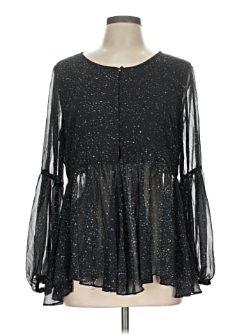 H By Halston Long Sleeve Blouse (view 1)