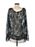 Venezia 100% Polyester Silver Blue Long Sleeve Blouse Size 18 - 20 Plus - photo 2