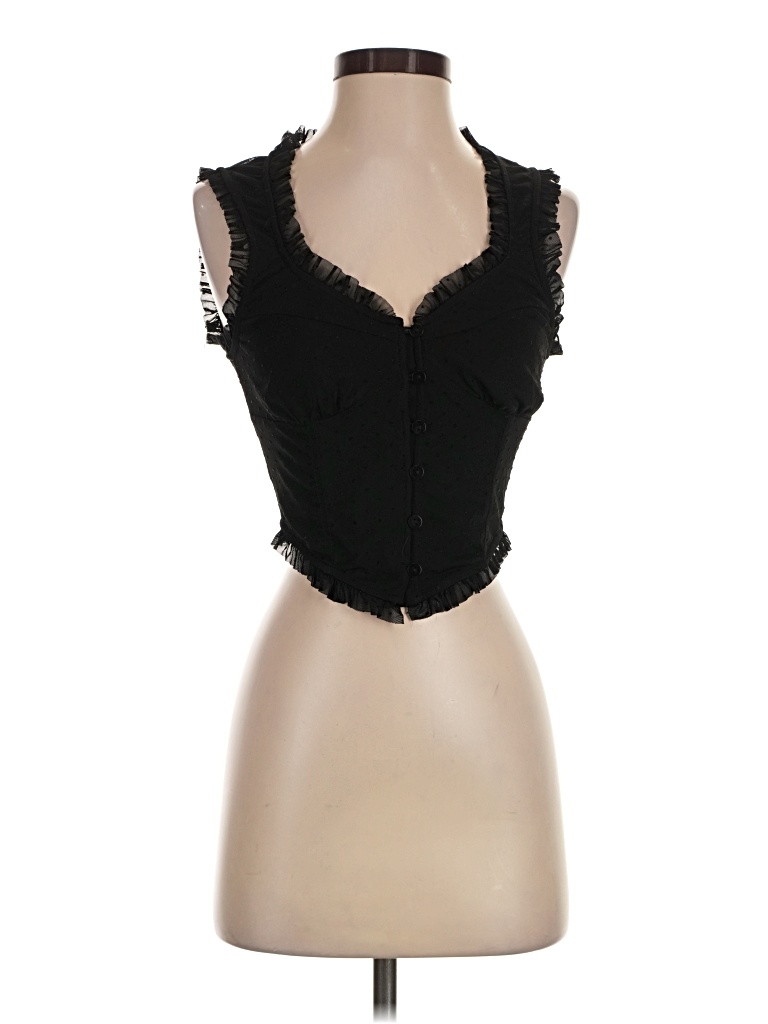 Pre-owned Lulus Sleeveless Blouse In Black