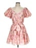 LoveShackFancy 100% Polyester Hearts Pink Cocktail Dress Size 10 - photo 1