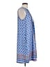 Apt. 9 Print Blue Casual Dress Size L - photo 4