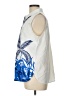 Chico's Tropical Blue Sleeveless Button-Down Shirt Size Lg (2) - photo 5