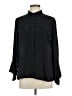 Apt. 9 100% Polyester Solid Black Long Sleeve Blouse Size L - photo 1