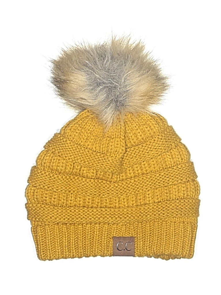 Pre-owned C.c Exclusives Beanie Hat In Yellow