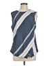 St. John Blue Sleeveless Silk Top Size L - photo 1