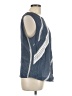 St. John Blue Sleeveless Silk Top Size L - photo 4