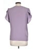 1.State Purple Short Sleeve Blouse Size L - photo 2