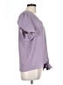 1.State Purple Short Sleeve Blouse Size L - photo 4