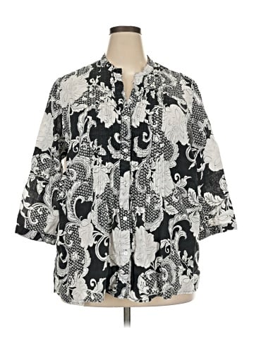 Charter Club 3/4 Sleeve Button-Down Shirt (view 1)