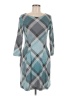 Connected Apparel Argyle Teal Casual Dress Size 6 - photo 1