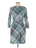 Connected Apparel Argyle Teal Casual Dress Size 6 - photo 2