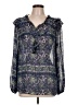 Figue Blue Long Sleeve Blouse Size L - photo 1