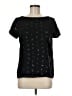 Milly 100% Polyester Tweed Black Short Sleeve T-Shirt Size 6 - photo 1