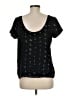 Milly 100% Polyester Tweed Black Short Sleeve T-Shirt Size 6 - photo 2