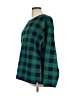 Lands' End 100% Polyester Checkered-gingham Green Pullover Sweater Size L - photo 5