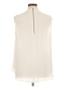 Ann Taylor LOFT 100% Polyester Ivory Sleeveless Blouse Size 16 - photo 2