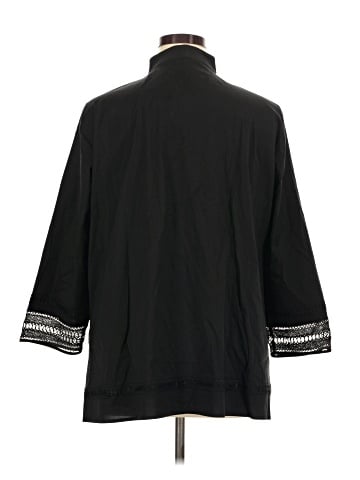 misook 3/4 Sleeve Button-Down Shirt (view 2)