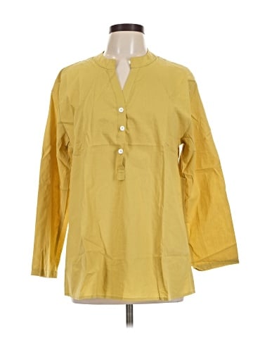Unbranded 3/4 Sleeve Button-Down Shirt (view 1)