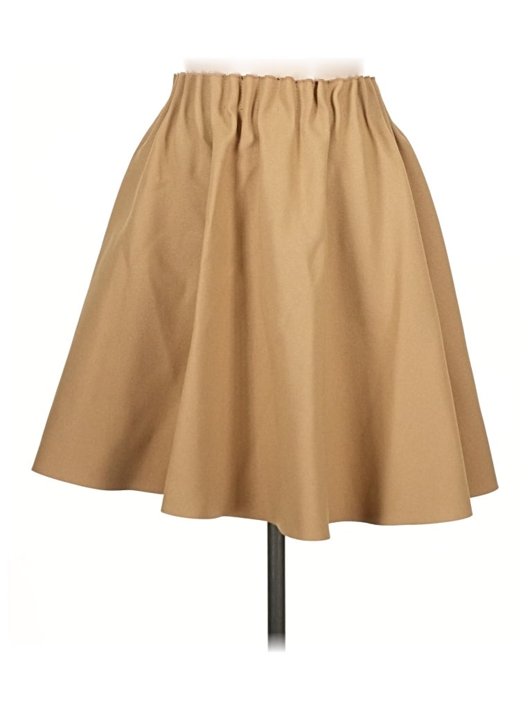 Pre-owned Zara Basic Casual Skirt In Tan