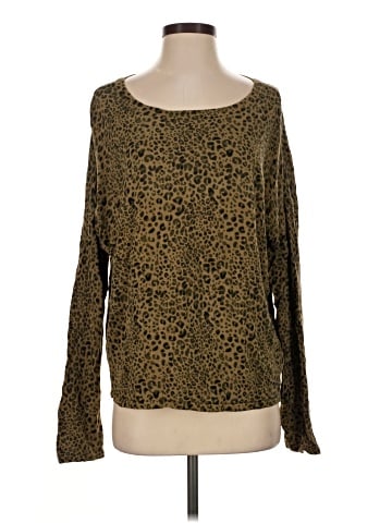 Garnet Hill Long Sleeve Silk Top (view 1)