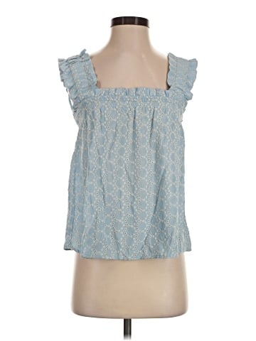 Aqua Sleeveless Blouse (view 1)