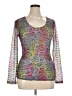 Mudd Silver Long Sleeve Top Size XL - photo 1